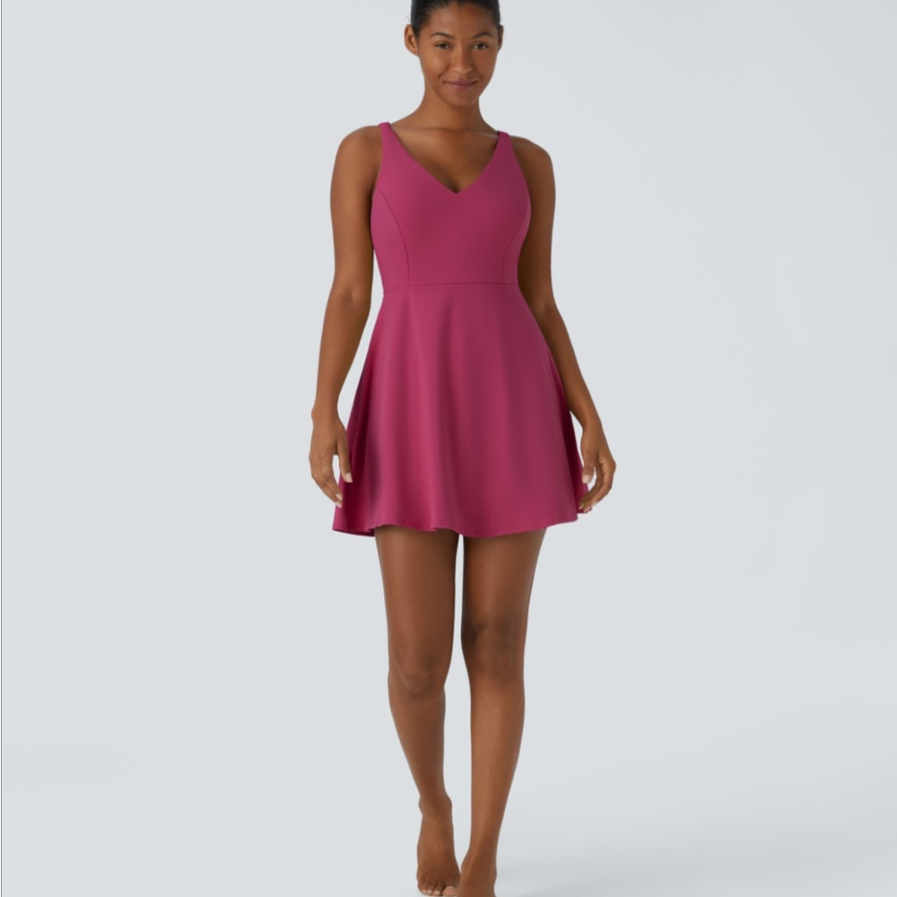 HALARA V-Neck Pink Mini Dress